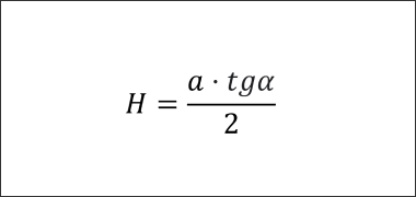 Формула расчета высоты двускатной кровли
